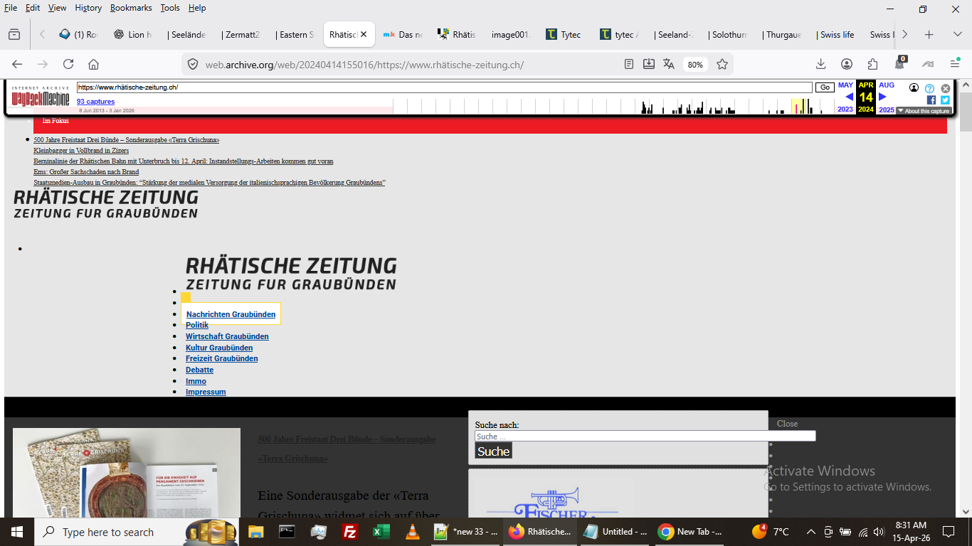Verhaftung in Thun